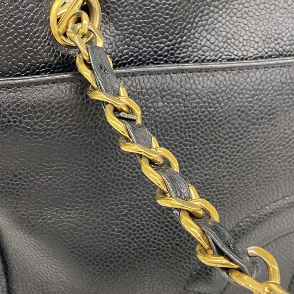 CHANEL Black Caviar Leather Tote Bag - Picture 9 of 12